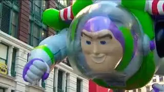 Thanksgiving Parade Buzz Lightyear Balloon Reaction