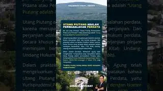Utang Piutang adalah Permasalahan Perdata #hukum #lawyer #pengacara
