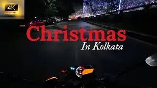 Kolkata Christmas 2025 | Exploring the Most Decorated Streets in India | PULSAR N150 POV