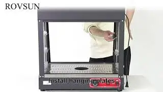 ROVSUN 3 Tier 26“35” Hot Food Warmer Display Case Countertop Install Video