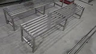 Banco Inox em Tubos Quadrados ou Retangulares - Modelo 02