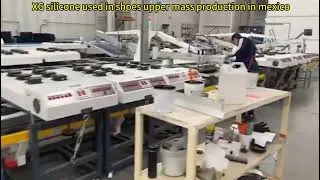 XG silicone used in shoes upper mass production in mexico#manualscreenprinting