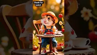 The Little Mouse Who Loved Cherry Cake 🍒🐭#CuteStory #MouseAnimation #ShortFilm #3Dcartoon#ai