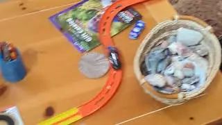 Hotwheels Course with Dog Chasing Car