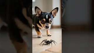 How will CHIHUAHUA face the terrible spider? #loveanimal #faaw #mcpw