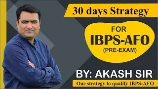 IBPS-AFO PRE | 30 days exam strategy | How to qualify IBPS-AFO |