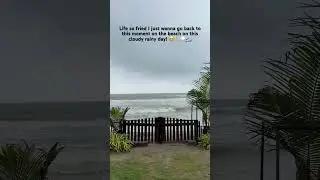 Rain + waves 🌧️❤️🌊Natures perfect soundtrack #rainsounds  #monsoon #beachvibes #beach #asmr #calm