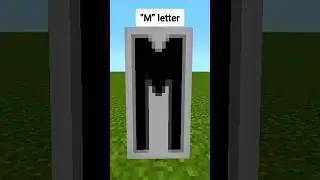 M letter banner in Minecraft #M #shorts #minecraft