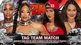 WWE 2K24 | Bianca Belair & Jade Cargill Vs Nikki Bella & Brie Bella - Tag Team Match