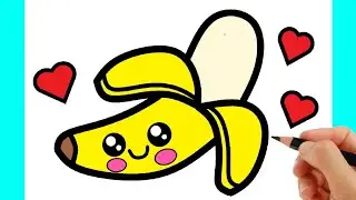Como dibujar un platano | Como dibujar una banana