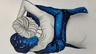 A beautiful and innovative drawing of couple hugging each other