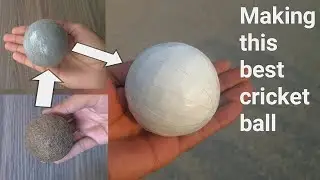 How to make cricket ball using cardboard clay and hot glue | making best working cricket ball
