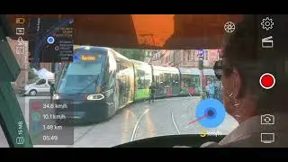 Strasbourg Tram 13,5km/h moy. Hypercentre Est-Ouest (ligne F)