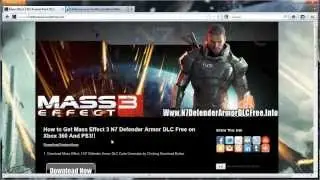 Mass Effect 3 N7 Defender Armor DLC Codes - Free - Xbox 360 - PS3