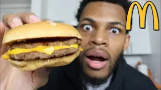EATING MCDONALDS MC DOUBLE!!!!