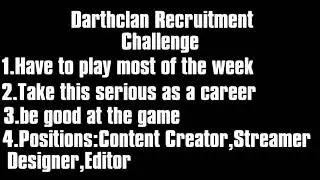 Darth Clan Recruitment Challenge #Darthclanrc