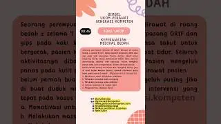#bimbelukomperawatmedan #ukomperawat #soalukom #ukomners #bimbelukom #soalukomperawat #soalkmb