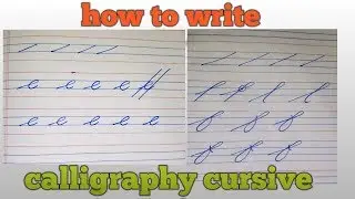 learn calligraphy cursive with me.lesson 5 HD; step by step