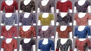 😍👌 Simple Printed Cotton Blouse Designs| Trendy Office Wear Ajrakh Printed Blouse Designs ❤️|