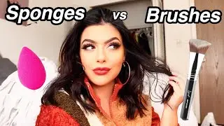 BRUSH VS SPONGE?! WHICH ONE IS BETTER FOR FOUNDATION APPLICATION? | Marissa Paige