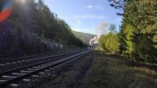Der Rotkäppchen Express unterwegs im Unstruttal – BR 41 1144 in Zeulenroda