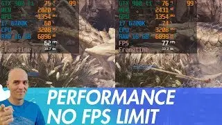MONSTER HUNTER WORLD PC Performance Test NO FPS Limit / low, mid, high, highest, no fps lock