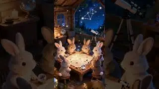 Tiny Astronomers in a Magical Forest🌌🐰
