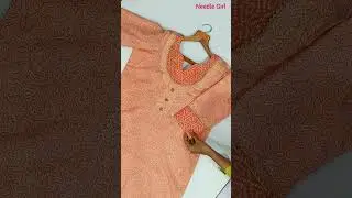 Beautiful Double Gota Lace Neck Design #shorts #youtubeshorts #youtubeindia #needlegirl