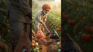 A Greedy Samosa Ruined a Farmer&rsquo;s Life 😢|#ai #cartoon #story #shorts