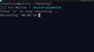 record-pipewire &mdash; запись системного звука Linux с помощью pipewire (версия на Rust)