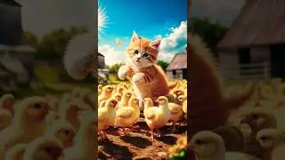 A cat's friendship with a chicken | Ai animal view #youtubevideo #animals #viralvideo #aicat #kitty