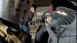 Knight vs. Domestic Terrorist at the Portland Ice Facility tonight. Epic stare down 👀