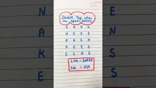 3sec for you to spot 🔎 SNAKE..... #shorts #art #writing #puzzle #challenge #trending