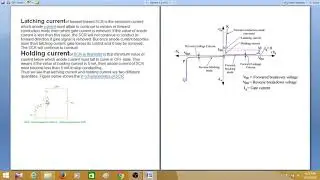 Latching Current and Holding Current