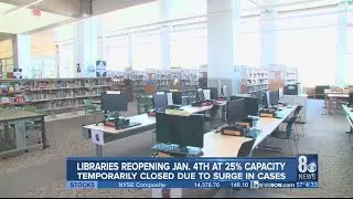 Libraries reopen today at 25% capacity