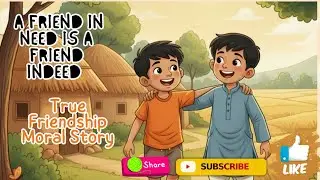 🌟 True Friendship Moral Story | A Friend in Need is a Friend Indeed | Kids Story in English