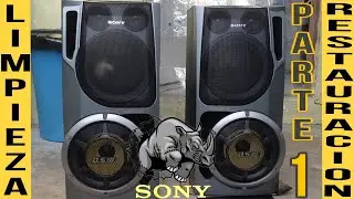 RESTAURACIÓN PINTADO Y LIMPIEZA DE PARLANTES SONY LBT DR6 - 1RA PARTE