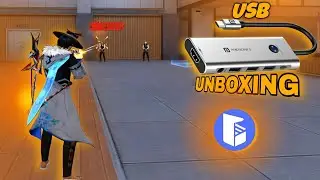 GGMousePro Play BAST USB HUB WITH UNBOXING FREE FIRE GAMEPLAY 🔥