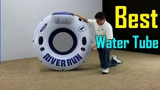 Best Intex River Run 1-Person Inflatable Floating Water Lounge Tube Raft with Backrest & Cup Holders