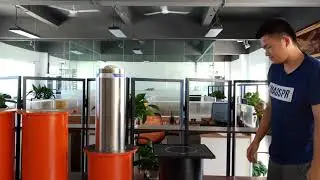 Pneumatic bollard/semi-automatic bollard demonstration