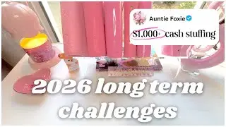 💵📔 Cash Stuffing $1k | 2026 Long-Term Savings Challenges - Round 1| Road to $35k | Auntie Foxie