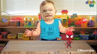 Bad Baby crying | Batman, Spiderman, Hulk | Super heroes scare the villain | Finger Family Song