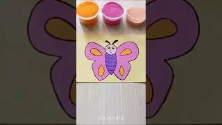 sand painting butterfly #shorts #sandart #satisfying #butterfly #animals #cute #youtubeshorts #asmr