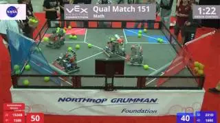 VEX Worlds 2016 - VRC High School - Math - Qual 151 (1526B 1588) 201 vs 230 (231D 169E)