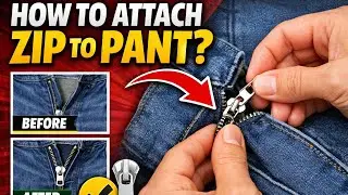 How to attach zip to pant