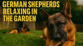 German Shepherds Relaxing in the Garden &ndash; Calming Nature Sounds for Stress Relief 