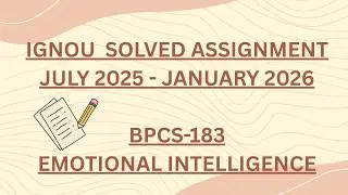 BPCS 183 Solved Assignment 2025&ndash;26 English | IGNOU Assignment | Full Answers