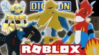 Digimon Aurity - Flamedramon,Magnamon,Raidramon & HoneyBeemon!  (Roblox Gameplay)