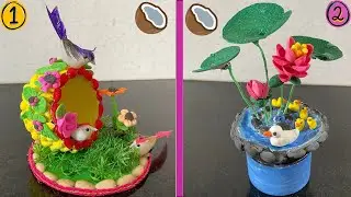 2 Easy & Beautiful Decorative Showpiece From Coconut Shells | DIY Best Out of waste craft