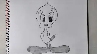Pencil drawing of tweety bird 🐥 | step by step | easy drawing tutorial | Pencil sketch 
